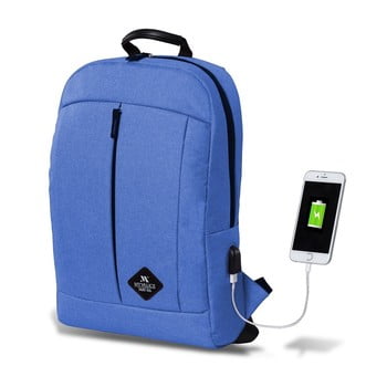 Rucsac cu port usb my valice galaxy smart bag, albastru deschis
