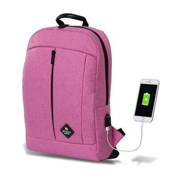 Rucsac cu port usb my valice galaxy smart bag, roz
