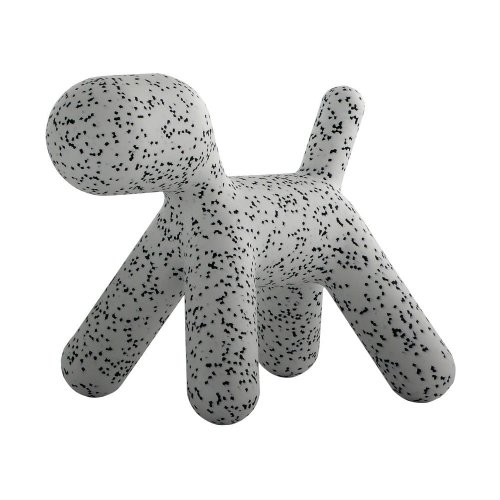 Scaun în formă de câine pentru copii magis puppy, înălțime 34,5 cm, gri - negru