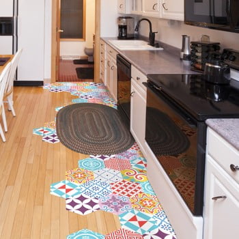 Set 10 autocolante pentru podea ambiance hexagons guiliena, 20 x 18 cm