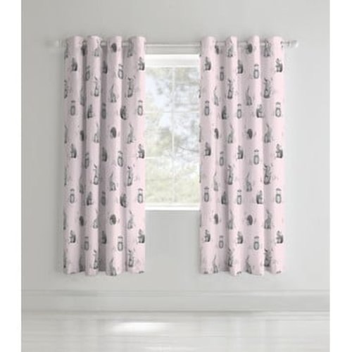 Set 2 draperii pentru camera copiilor catherine lansfield woodland friends, 168 x 183 cm