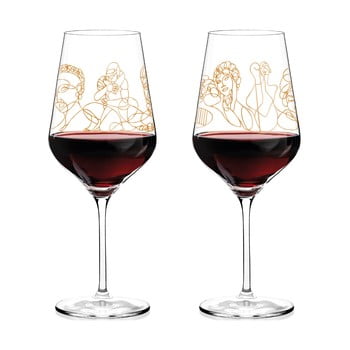 Set 2 pahare din sticlă cristalină pentru vin roșu ritzenhoff mythology, 600 ml