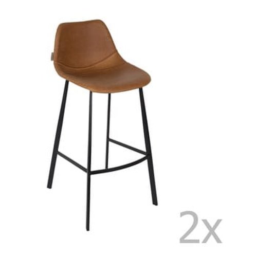 Set 2 scaune bar dutchbone franky, înălțime 106 cm, maro