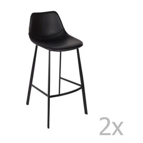 Set 2 scaune bar dutchbone franky, înălțime 106 cm, negru