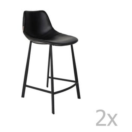 Set 2 scaune bar dutchbone franky, înălțime 91 cm, negru
