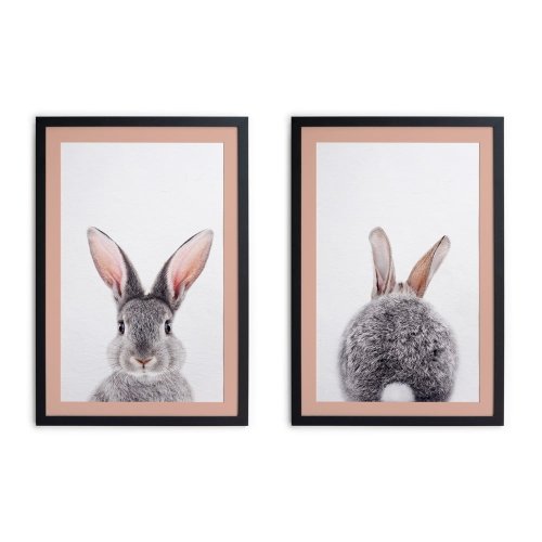 Set 2 tablouri madre selva rabbit, 30 x 40 cm