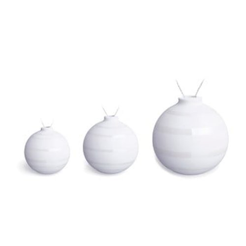 Set 3 ornamente din ceramică pentru crăciun kähler design omaggio, alb