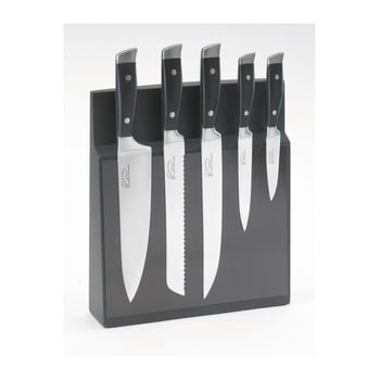 Set 5 cuțite din inox cu suport magnetic jean dubost massif