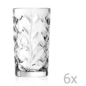 Set 6 pahare din cristal rcr cristalleria italiana abelie, 360 ml