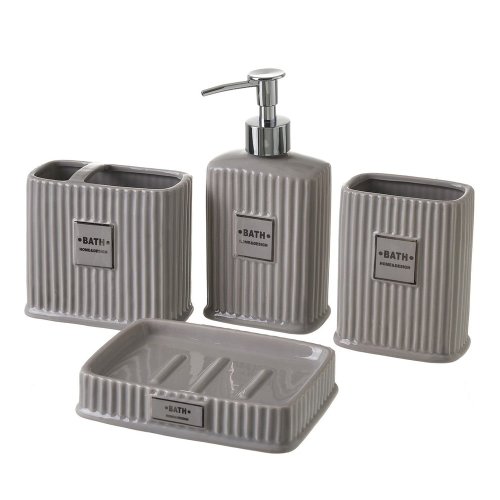Set de accesorii de baie gri griso – casa selección