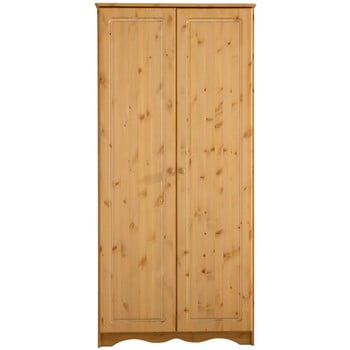 Șifonier din lemn de pin masiv cu 2 uși støraa amanda, natural