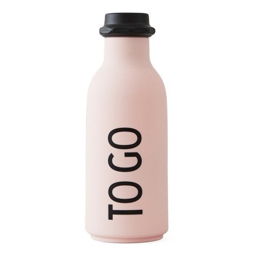 Sticlă pentru apă design letters to go, 500 ml, roz deschis
