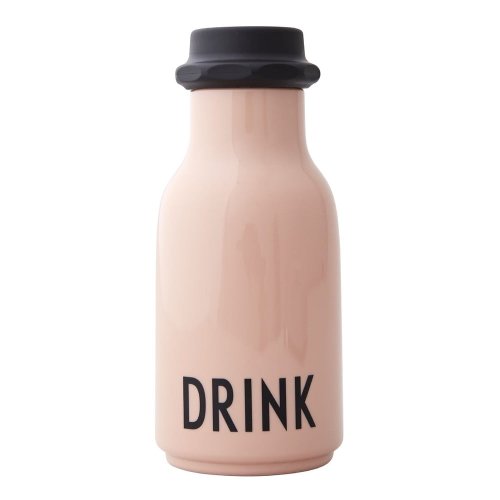 Sticlă pentru copii design letters drink, 330 ml, roz prăfuit