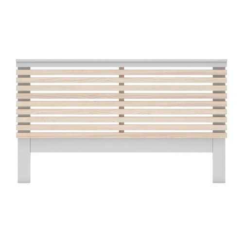 Tăblie de pat albă/în culoare naturală cu aspect de lemn de pin 163x100 cm estefania – marckeric