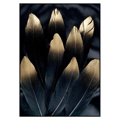 Tablou 50x70 cm golden feather – malerifabrikken