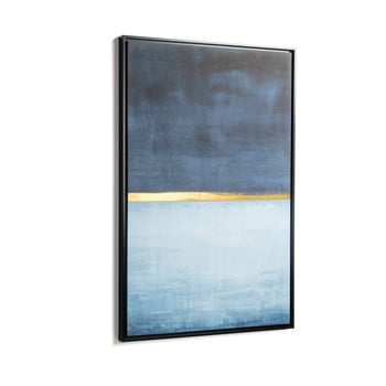 Tablou cu ramă la forma abstract, 60 x 90 cm, albastru