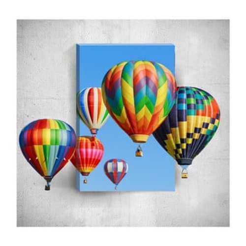 Tablou de perete 3d mosticx colourful air balloons, 40 x 60 cm
