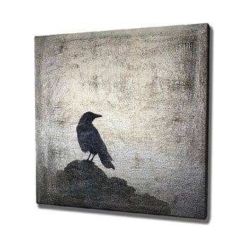 Tablou pe pânză black bird, 45 x 45 cm