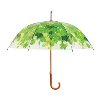 Umbrelă cu detalii verzi ego dekor ambiance birdcage leaf, ⌀ 92,5 cm, transparent