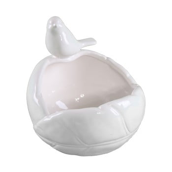 Vază din ceramică mauro ferretti gufo, înălțime 18 cm, alb