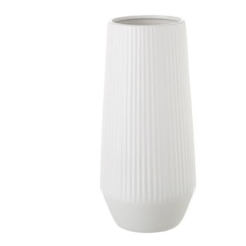 Vază din ceramică unimasa, 14,5 x 30 cm, alb