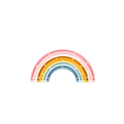 Veioză din lemn de pin în culoare pastelată l little lights rainbow, lățime 37 cm