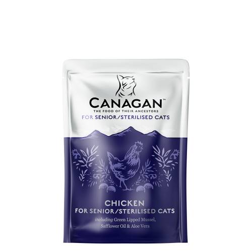 Hrana umeda pentru pisici canagan senior sterilised cu pui 85 g