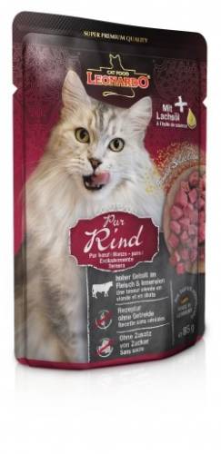 Hrana umeda pentru pisici leonardo cu vita 85 g