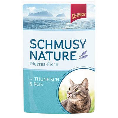 Hrana umeda pentru pisici schmusy nature cu ton in gelatina 100 g