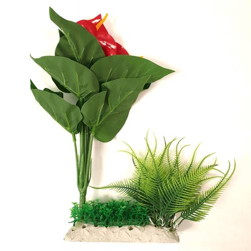 Planta decor pentru acvariu jeneca anthurium l 35cm