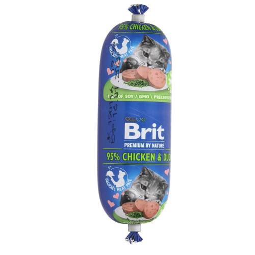 Brit Premium Salam cu pui si rata pentru pisici brit sausage cat 180 g