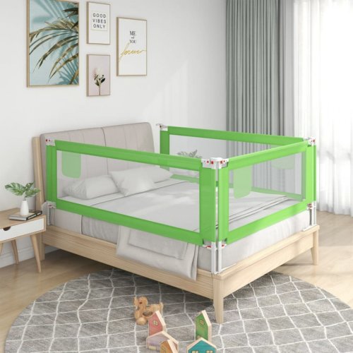 Casa Practica Balustradă de protecție pat copii, verde, 150x25 cm, textil