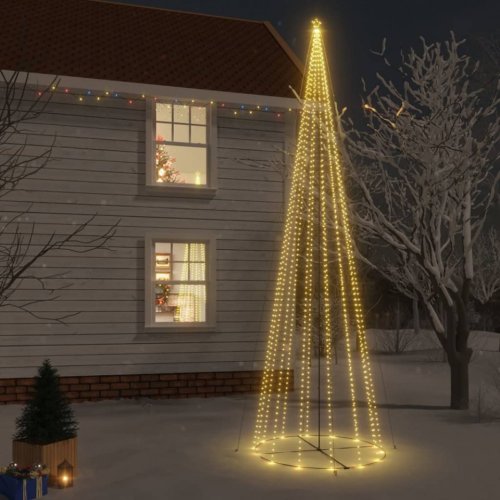 Brad de Crăciun conic, 1134 LED-uri, alb cald, 230x800 cm