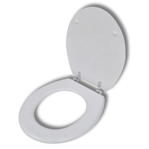 Capac wc cu închidere standard alb mdf design simplu