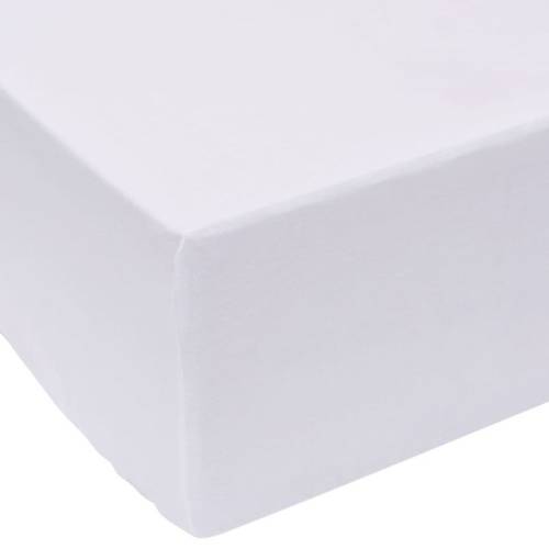 Cearșafuri pliabile din bumbac, 180 x 200 cm, alb, 2 buc.