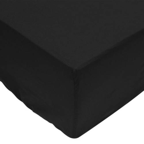 Cearșafuri pliabile din bumbac, 90 x 220 cm, negru, 2 buc.