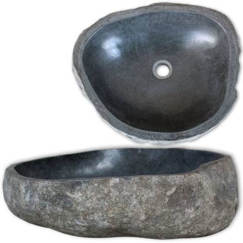 Chiuvetă din piatră de râu, 38-45 cm, ovală