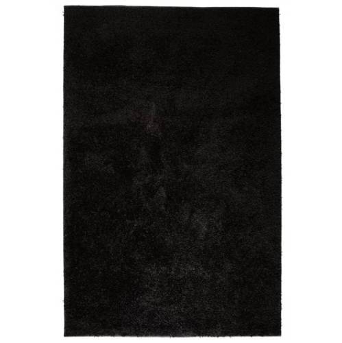 Covor cu fir lung 120x170 cm negru