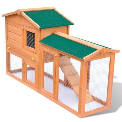 Cușcă de exterior pentru iepuri cușcă adăpost animale mici, lemn