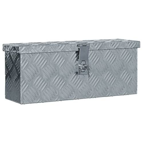 Cutie din aluminiu, 48,5 x 14 x 20 cm, argintiu