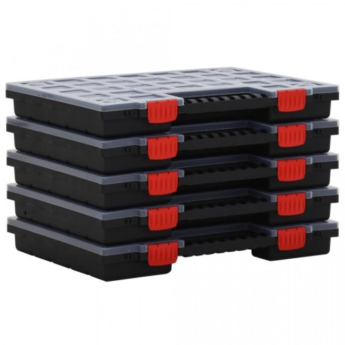 Cutii de organizare, 5 buc., 40x30x5 cm, polipropilenă