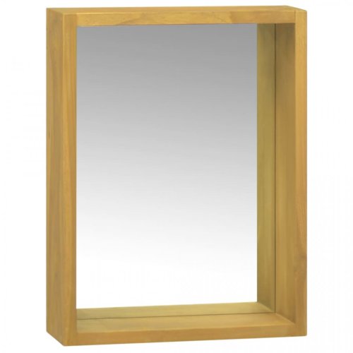 Dulap cu oglindă, 30x10x40 cm, lemn masiv de tec