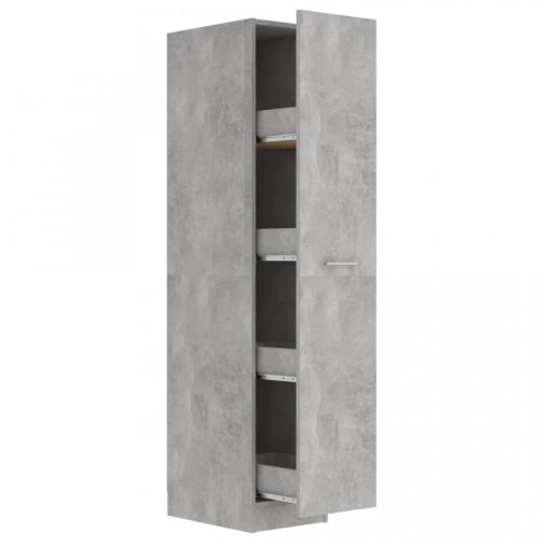 Dulap de farmacie, gri beton, 30x42,5x150 cm, pal