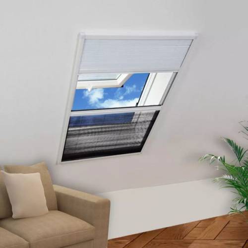 Casa Practica Ecran insecte pentru ferestre, cu umbrar, aluminiu, 60x80 cm