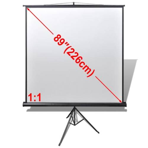 Ecran proiecție manual cu trepied reglabil, 160 x 160 cm, 1:1