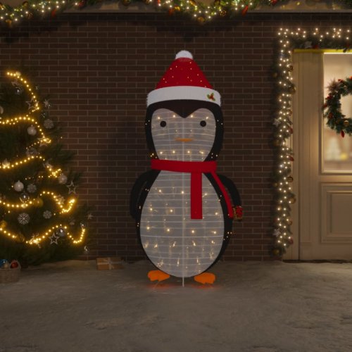 Casa Practica Figurină pinguin decorativă crăciun, led, 180 cm, țesătură lux