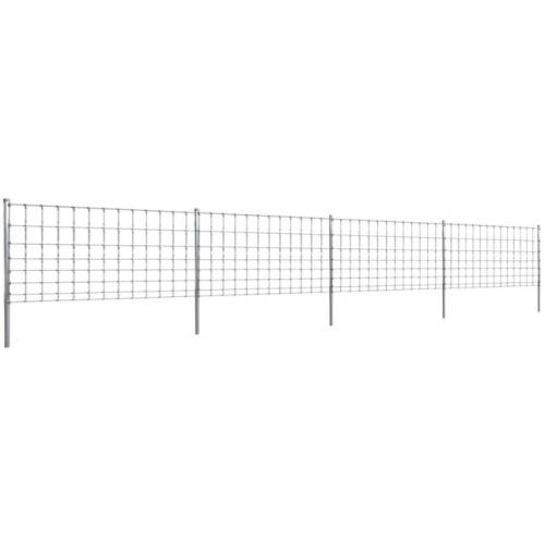 Gard din sârmă galvanizată, cu stâlpi, 50 m, 100/8/30