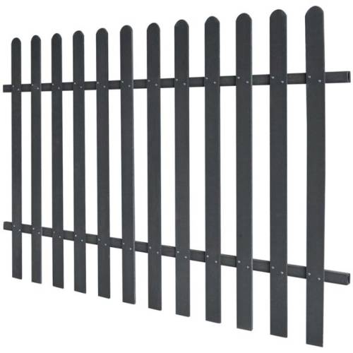 Gard din șipci din wpc, 200 x 120 cm, gri