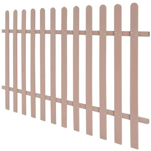 Gard din țăruși din wpc, 200 x 120 cm, maro