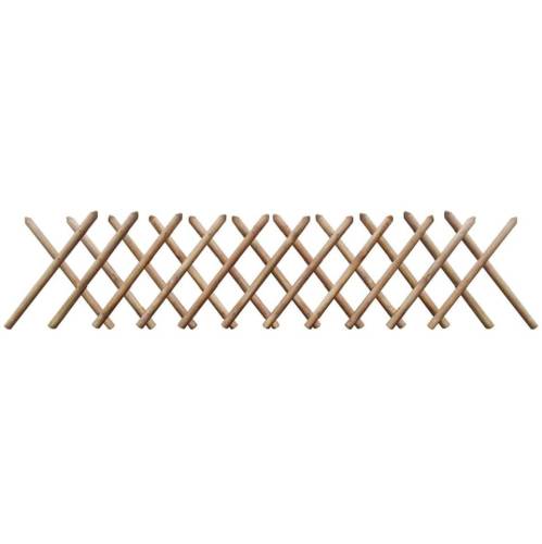 Gard extensibil tip trellis din lemn tratat, 250 x 60 cm